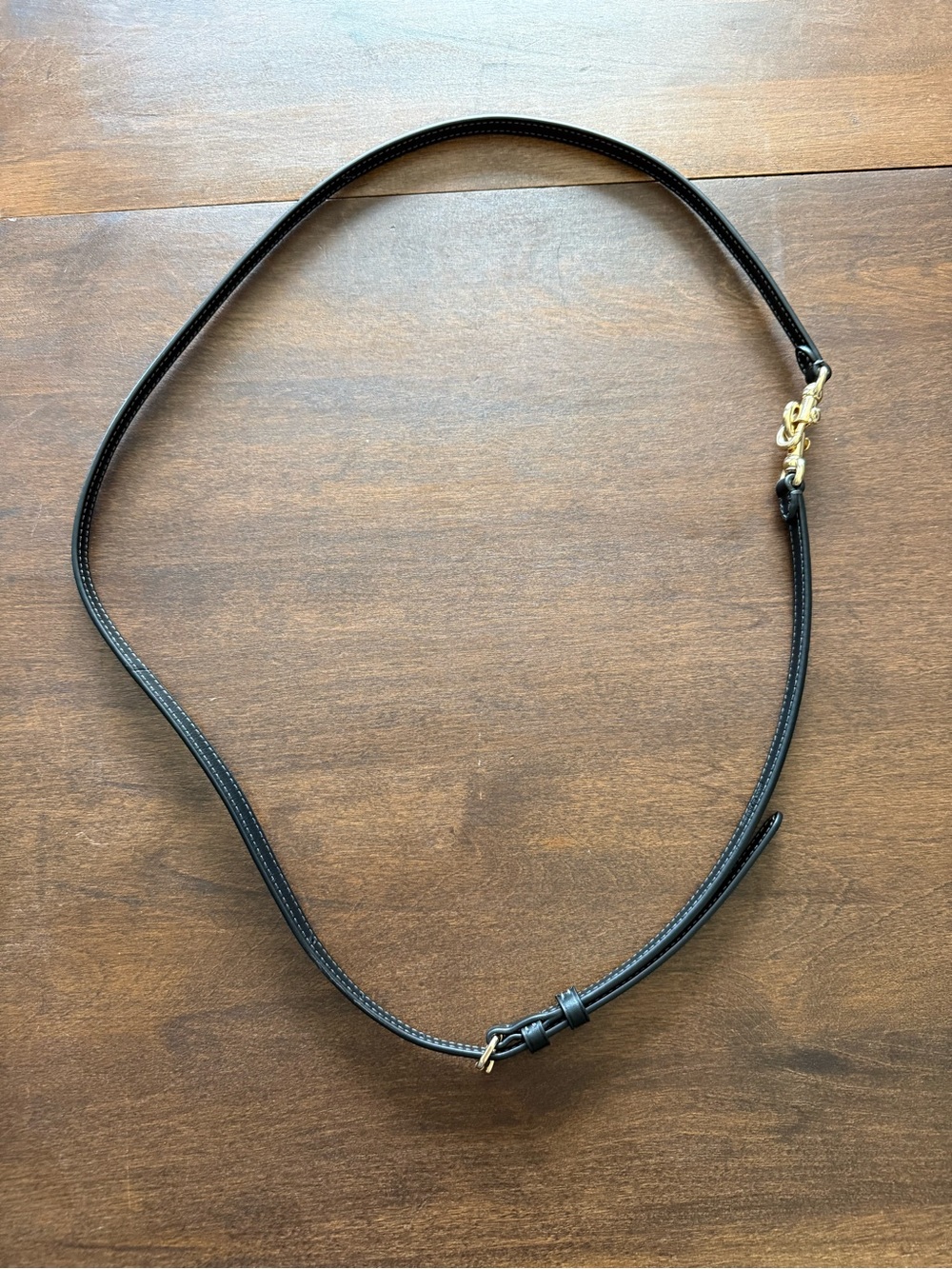 Coach crossbody strap - black & gold